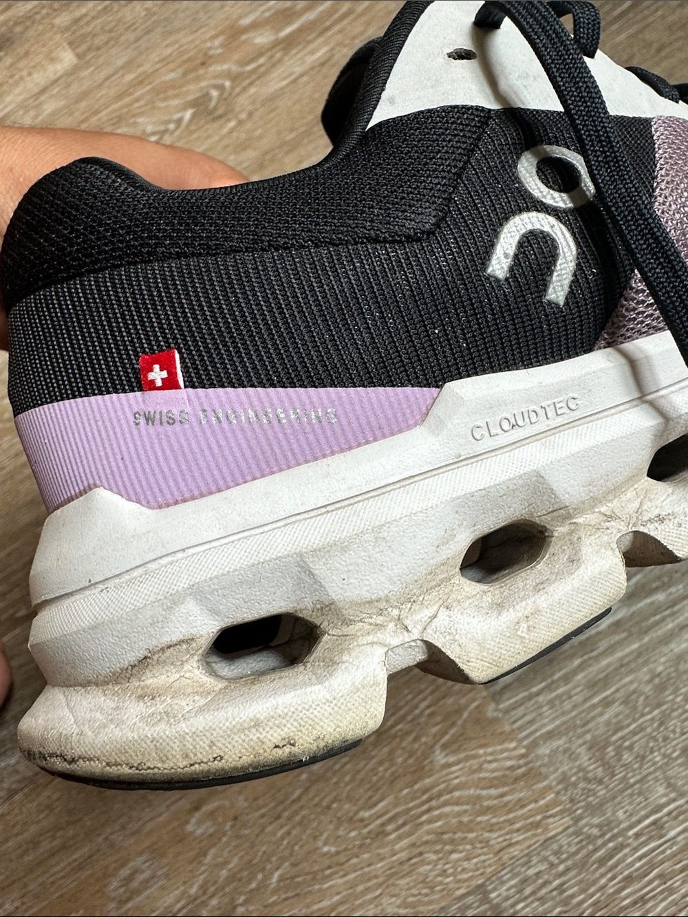 On Running Women’s Athletic Shoes — Black, Gray, Purple, Pink - Picture 8 of 13